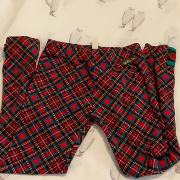 Matilda Jane Red and Green Plaid Pants - Picture 1 of 4